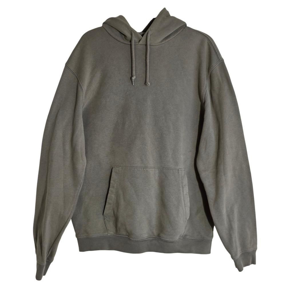 Gap Hoodie Men's Medium Light Olive Green Pullover Fleece Sweatshirt Good Basic